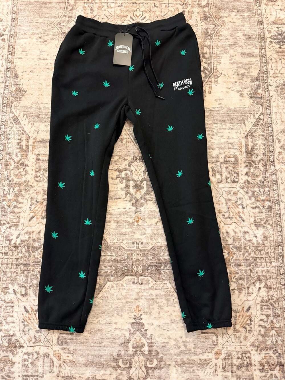 Death Row Records Men's Size M Black Hoodie and Jogger Sweatpants Set - Picture 7 of 11